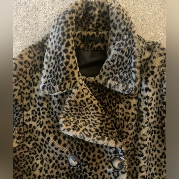 **Sold**Leopard Print, Faux Fur Coat, Pea Coat Sz M/L Utex Classics Vintage - Picture 6 of 15